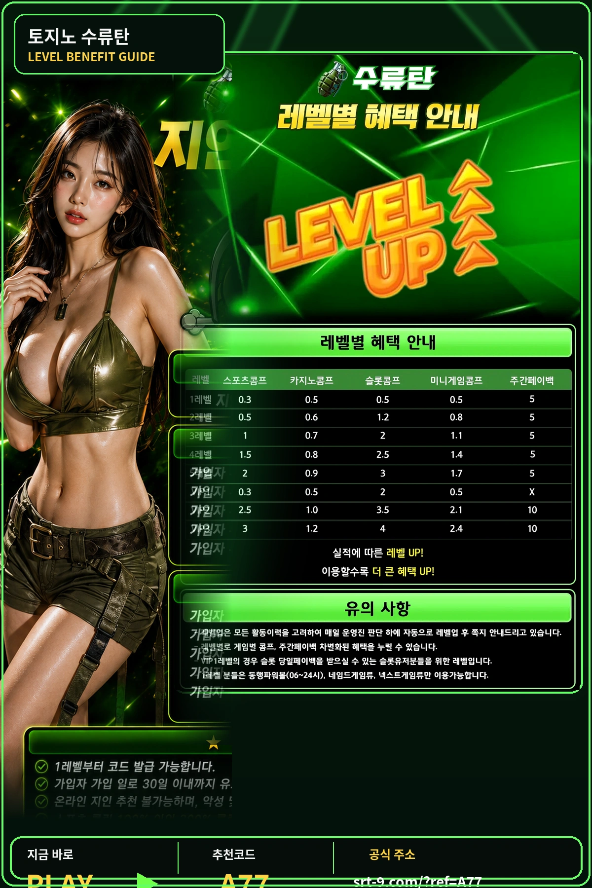 레벨 혜택 포스터